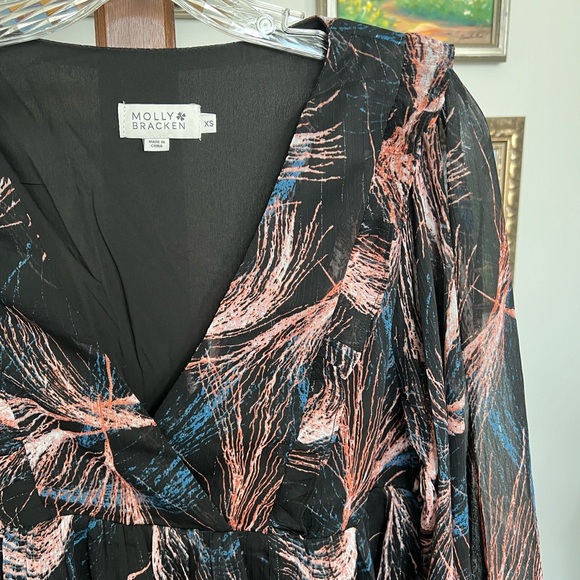 NWOT Molly Bracken Mini Dress with Long Sleeves - Picture 8 of 16